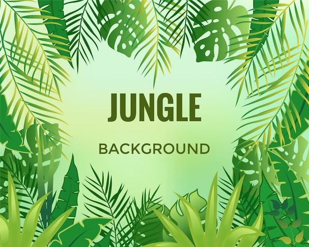 Fond de jungle Arbres et plantes Illustration vectorielle