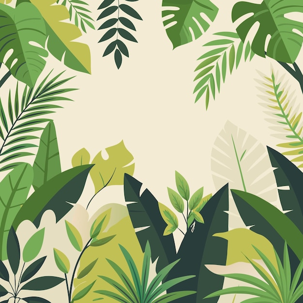 fond de jungle tropicale avec des feuilles vertes et des arbres pour la nature et les thèmes extérieurs