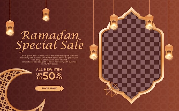 Fond de lanterne d'ornement islamique vente ramadan kareem réaliste