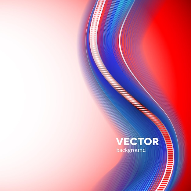 Fond de lignes de cheveux rouge et bleu abstrait vector