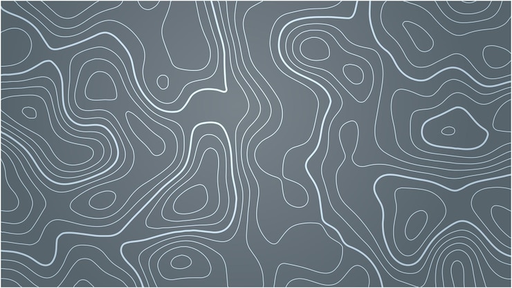 Vecteur fond de lignes de contour de carte topographique