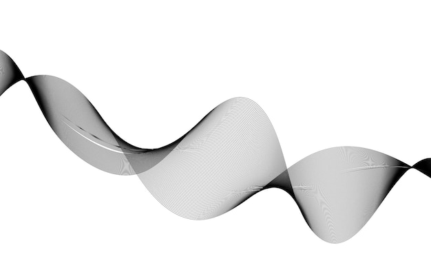 Fond De Lignes Noires élégantes Ondulées