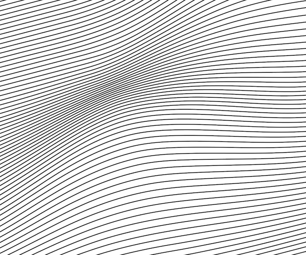 Fond De Lignes De Vague Déformée Vecteur Simple