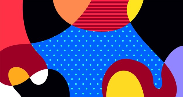Fond liquide et fluide abstrait coloré de vecteur pour la bannière de médias sociaux