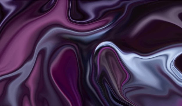 Fond Liquide Violet Foncé Et Noir Vague Lisse Et Aspect Brillant