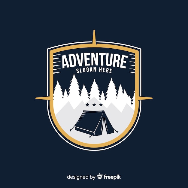 Fond De Logo D'aventure Vintage