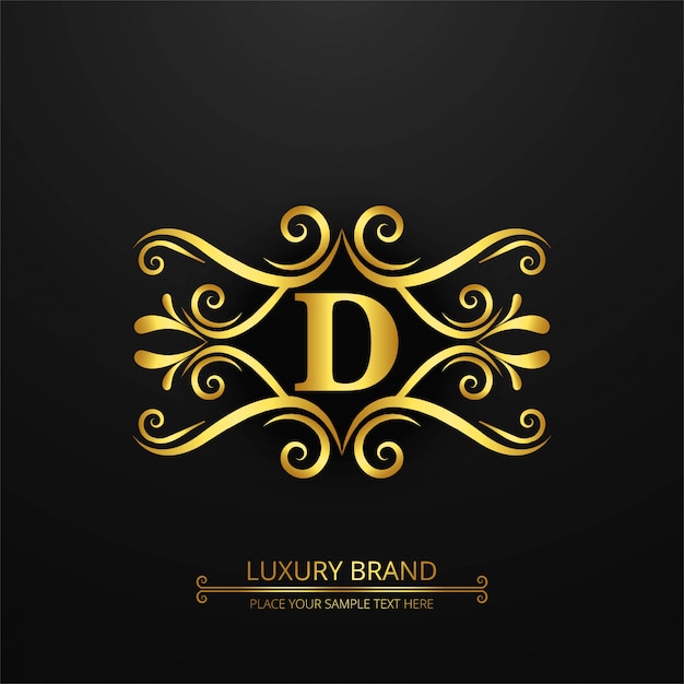 Fond De Logo De Marque Luxe Abstrait