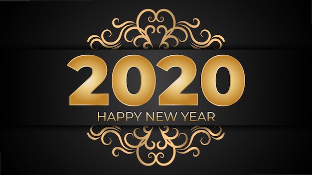 Fond De Luxe Doré De Bonne Année 2020