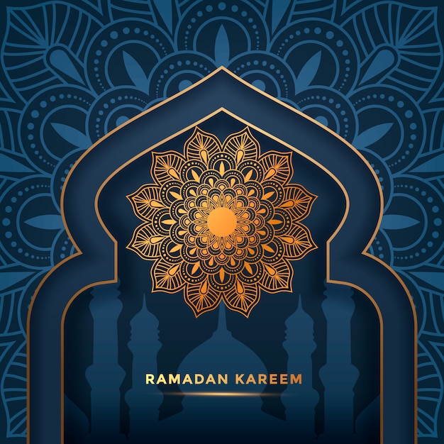 Fond De Luxe Ramadan Kareem Mandala, Carte De Voeux