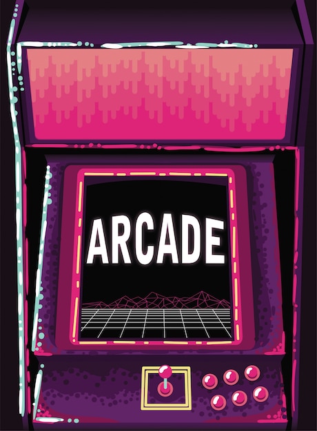 Fond de machine de jeux d&#39;arcade rétro