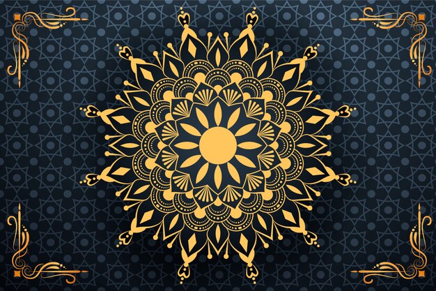 Fond De Mandala Arabesque De Luxe Créatif