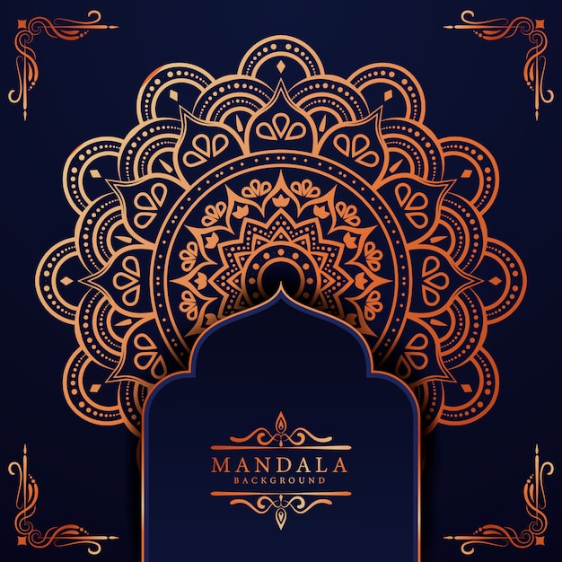 Vecteur fond de mandala arabesque de luxe créatif