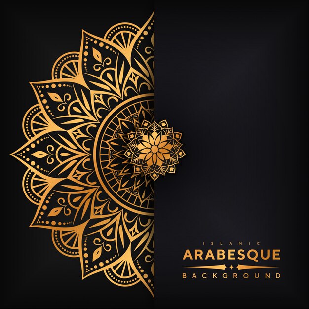 Vecteur fond de mandala arabesque de luxe