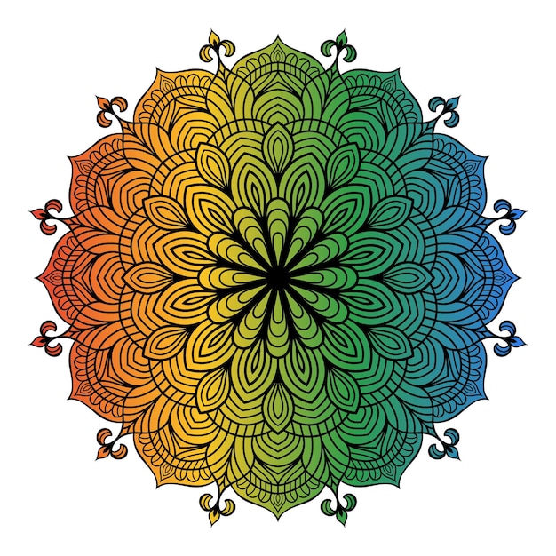 Fond De Mandala Coloré Dégradé