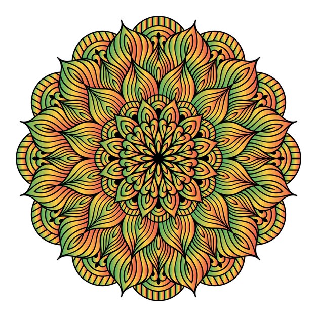 Fond De Mandala Coloré Dégradé