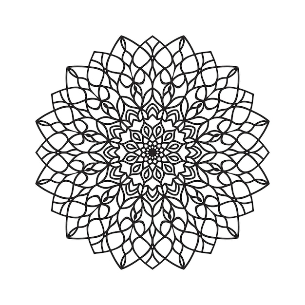 Fond De Mandala à Colorier Facilement Modifiable Et Redimensionnable