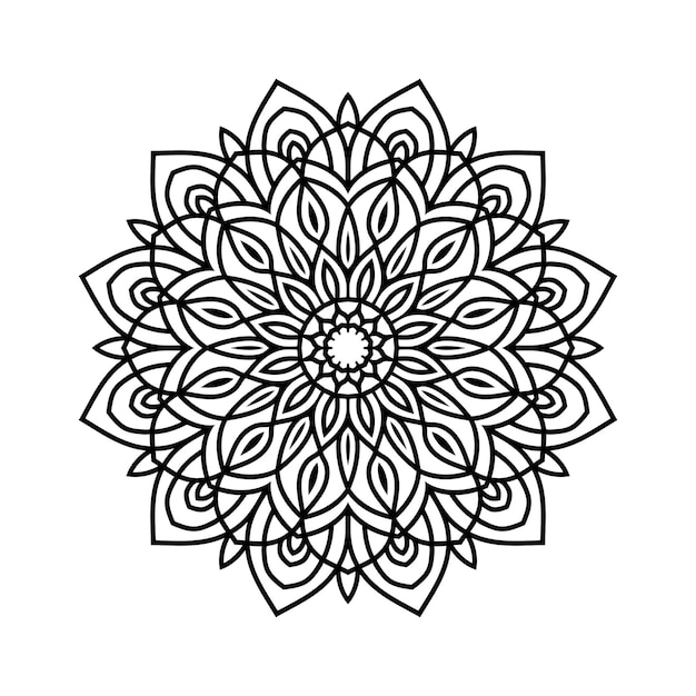 Fond De Mandala à Colorier Facilement Modifiable Et Redimensionnable