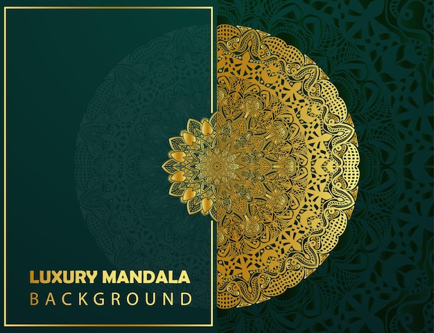 Fond De Mandala Décoratif De Luxe Créatif Avec Motif Arabesque Doré.