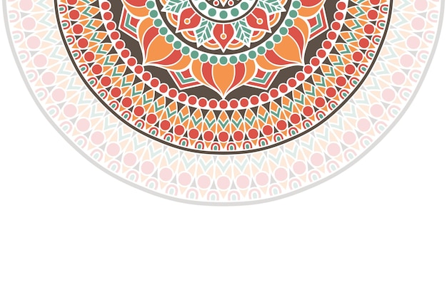 Fond De Mandala Dessiné à La Main