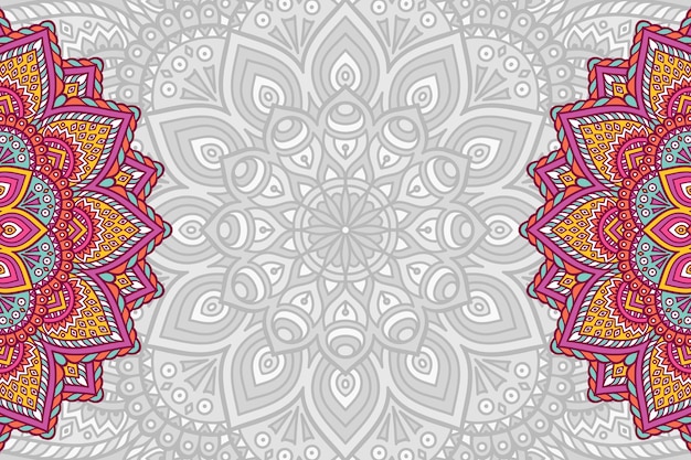 Fond De Mandala Dessiné à La Main