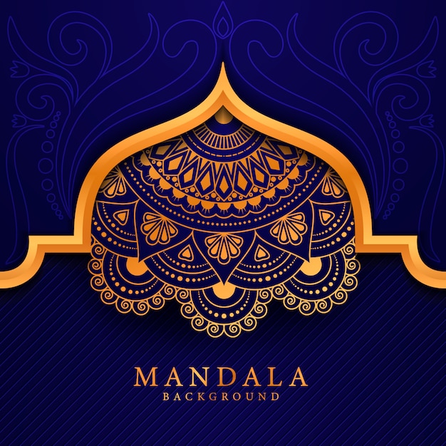 Fond de mandala élégant de luxe de style Ramadan