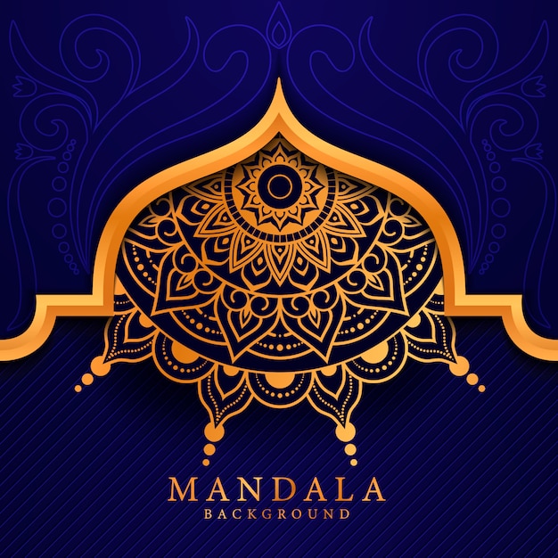 Fond de mandala élégant de luxe de style Ramadan