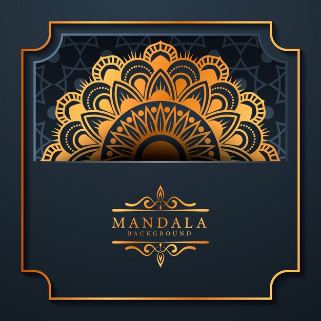 Fond De Mandala élégant De Luxe De Style Ramadan