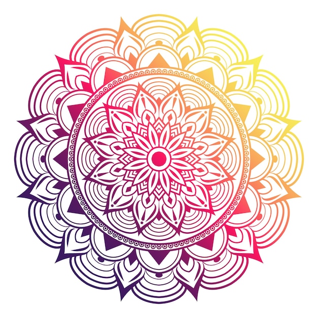 Fond De Mandala Fleur Colorée