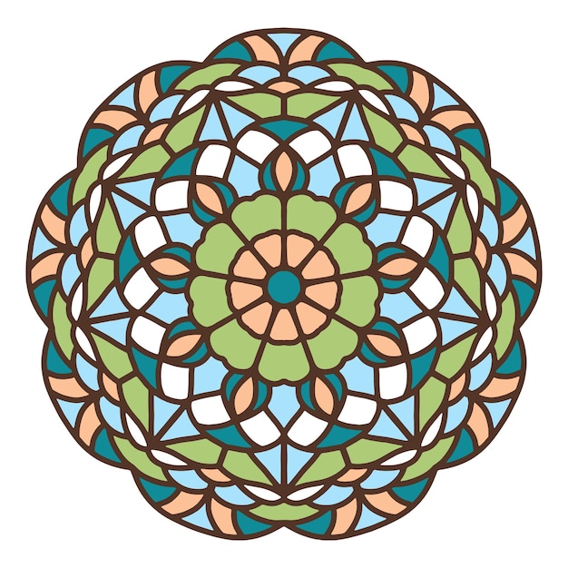 Vecteur fond de mandala fleur colorée