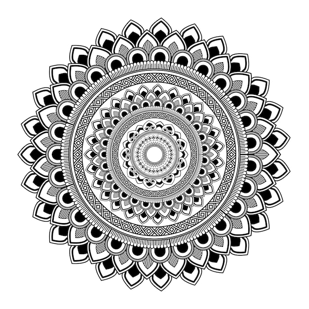 Vecteur fond de mandala floral ethnique de vecteur