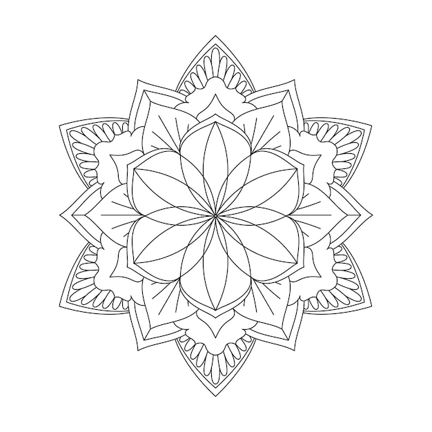 Fond de mandala floral facilement modifiable et redimensionnable