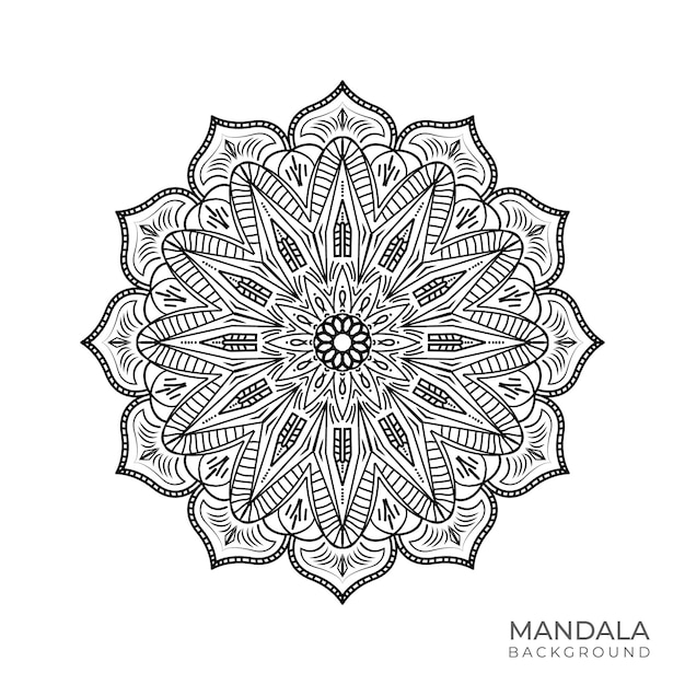 Vecteur fond de mandala avec un fond blanc.