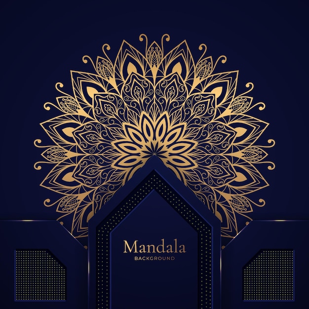 Vecteur fond de mandala islamique luxueux décoratif