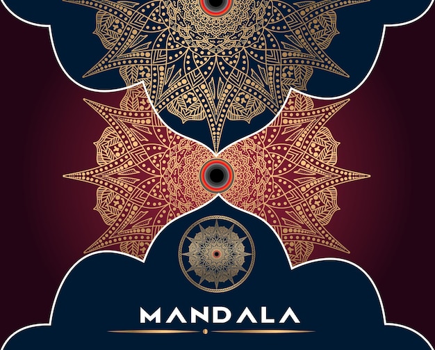 Vecteur fond de mandala linéaire ornemental vectoriel gratuit