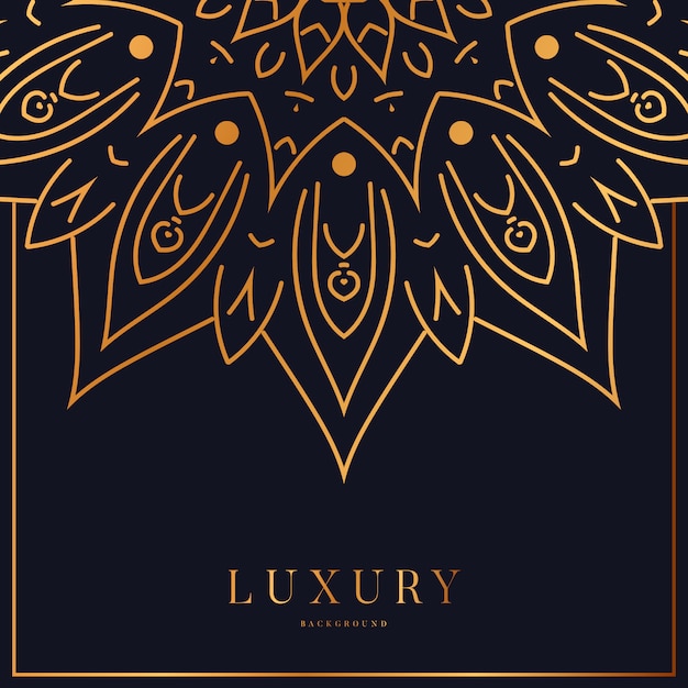 Vecteur fond de mandala de luxe avec arabesque doré design style oriental islamique arabe
