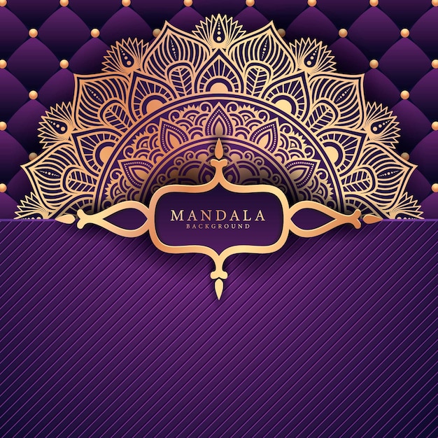 Fond De Mandala De Luxe Avec Arabesque Dorée