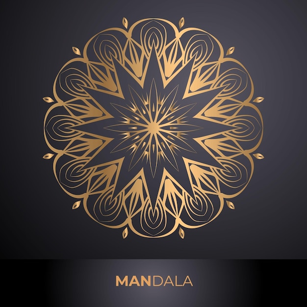 Vecteur fond de mandala de luxe art design