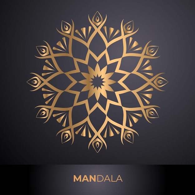 Vecteur fond de mandala de luxe art design