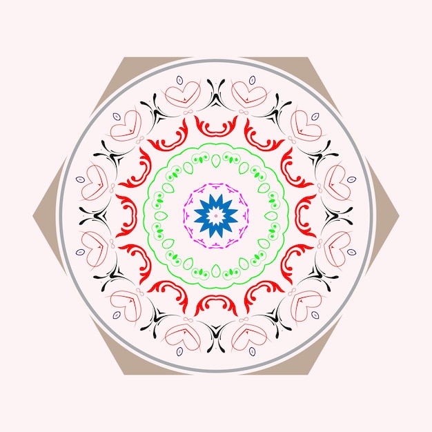 Vecteur fond de mandala de luxe avec une belle décoration arabesque design islamique arabe