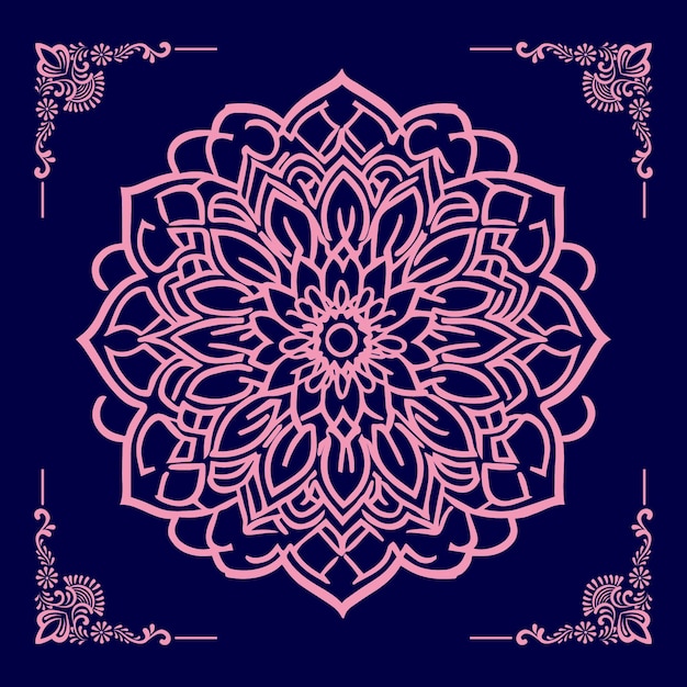 Fond De Mandala De Luxe De Couleur Violette