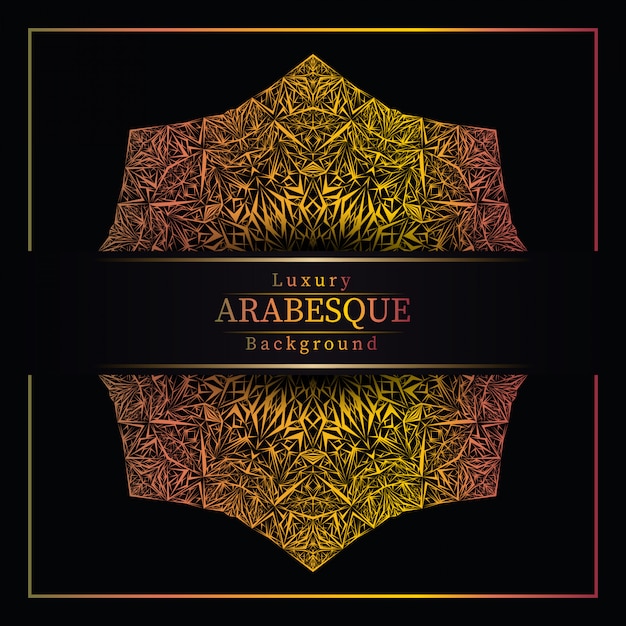 Fond De Mandala De Luxe Créatif Avec Arabesque Dorée