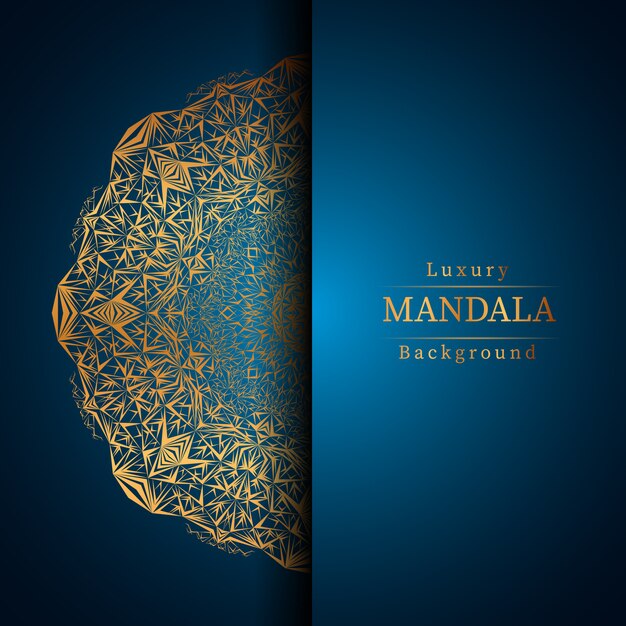 Fond De Mandala De Luxe Créatif Avec Décoration Arabesque Dorée