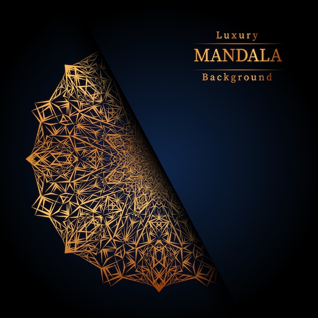 Fond de mandala de luxe créatif avec de l'or