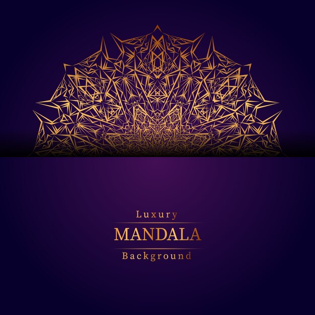 Fond De Mandala De Luxe Créatif Avec De L'or