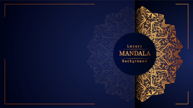 Fond De Mandala De Luxe Créatif Avec De L'or