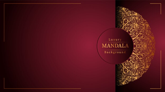 Fond De Mandala De Luxe Créatif Avec De L'or