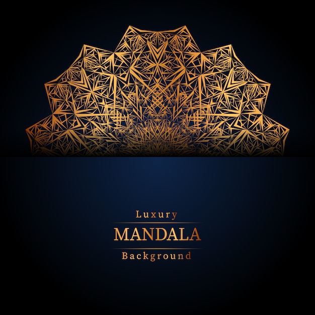 Fond De Mandala De Luxe Créatif Avec De L'or