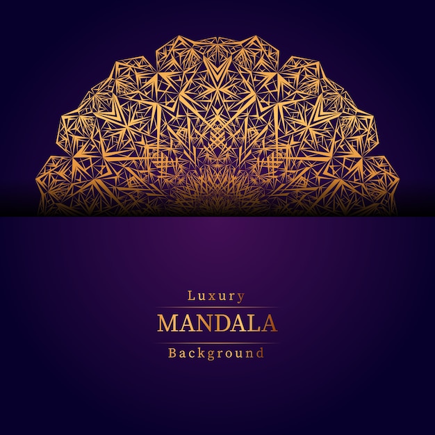 Fond de mandala de luxe créatif avec de l'or