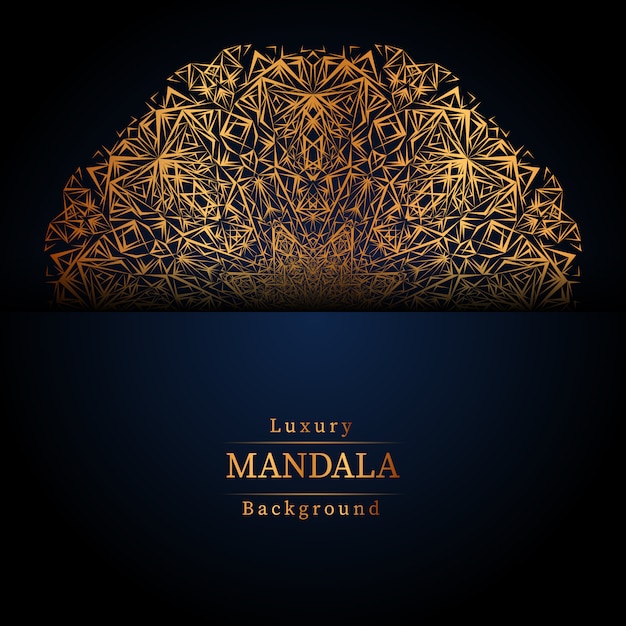 Fond De Mandala De Luxe Créatif Avec De L'or