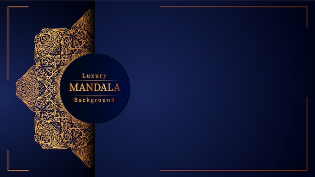 Fond De Mandala De Luxe Créatif Avec De L'or